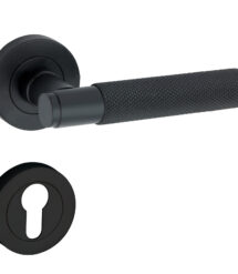 Vestal Knurled Lever On Rose Door Handle